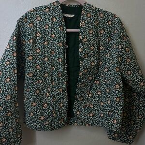 Universal Thread Dark Green Patterned Blazer